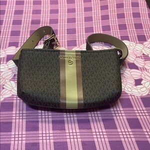 Michael Kors Black and Olive Crossbody Bag